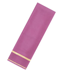Lilac Woven Mysore Silk Saree With Zari Border-MS3632