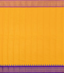 Yellow Handloom Gadwal SICO Saree With Cotton Body & Silk Border-GA0293