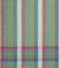 Multi Colour Woven Linen Saree With Stripes-LI0745