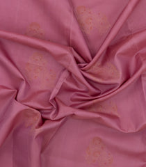 Dusty Pink Handloom Soft Silk Saree With Floral Zari Motifs-SO4354