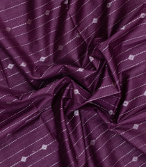 Dark Lilac Woven Art Bhagalpur Cotton Saree With Thread & Zari Stripes-SY0274