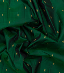Dark Green Handloom Kanchipuram Silk Saree With Mango Buttas-KA14472