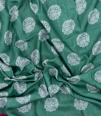 Aquamarine Printed Synthetic Dola Silk Saree With Zari Border-BL5046