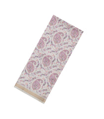 Off White Printed Synthetic Kotha Silk Saree With Zari Border-SY0028