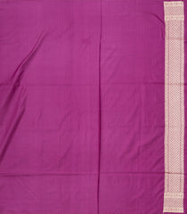 Magenta Handloom Banarasi Silk Saree With Floral Motifs-BE1436