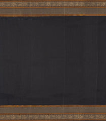 Rust Handloom Kanchipuram Silk Saree With Thread Work Border-KA15165