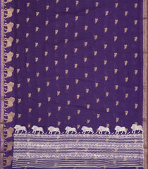 Purple Woven Synthetic Dola Silk Saree With Lion Motifs -BL4434