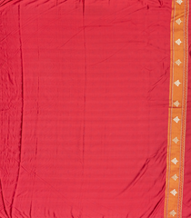 Dark Peach Woven Blended Satin Saree With Floral Jaal Motifs-BL3822