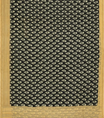 Dark Grey Woven Chanderi Cotton Saree With Printed Floral Motifs