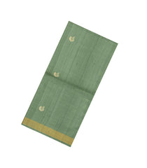 Cardamom Green Woven Tussar Silk Saree With Annam Buttas-TU3240