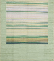 Green Printed Synthetic Dupion Saree With Abstract Stripes-SY0486