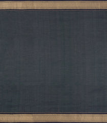 Bottle Green Handloom Soft Silk Cotton Saree With Zari Checks & Buttas-SC4439