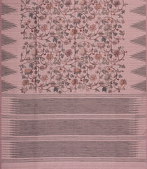 Dusty Pink Printed Art Dupion Saree With Printed Temple Border-BL5075