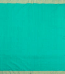 Turquoise Handloom Soft Silk Saree With Floral Motifs & Border-SO4545
