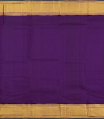 Violet Handloom Kanchipuram Silk Saree With Zari Checks-KA15223