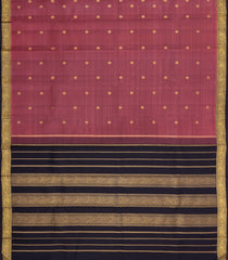 Chestnut Pink Handloom Kanchipuram Silk Saree With Buttas-KA15465