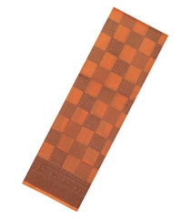 Orange Woven Tussar Silk Saree With Floral Motifs-TU3409