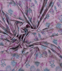 Lavender Handloom Banarasi Silk Saree With Meena Floral Motifs-BE1779