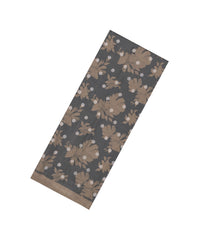 Grey Printed Synthetics Dola Silk Saree With Floral Motifs-BL5272