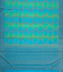 Cyan & Aquamarine Printed Synthetics Tussar Saree With Zari Motifs-SY0300