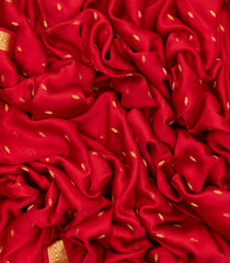 Red Woven Mysore Silk Saree With Floral Buttas-MS3069