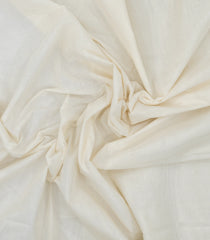 Off White Handloom Kerala Cotton Saree With Zari Border-KEC1041