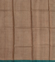 Blue Handloom Tussar Silk Saree With Printed Floral Motifs-TU2861