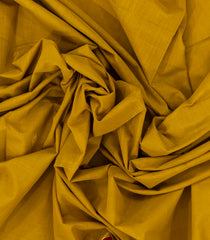 Mustard Woven Kadapa Cotton Saree With Buttas & Zari Border-KN0661