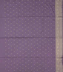 Lilac Woven Art Dupion Saree With Floral Buttas-BL5955