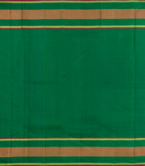 Red Handloom Korvai Kanchipuram Silk Saree With Checks-KA15430