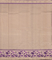 Peach Handloom Paithani Silk Saree With Zari Checks & Contrast Border-PA1136