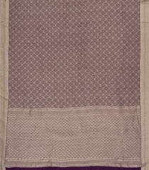 Dark Purple Woven Mysore Silk Saree With Floral Motifs-MS3366