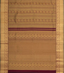 Dark Maroon Handloom Kanchipuram Silk Saree With Meena Annam Motifs-KA14783
