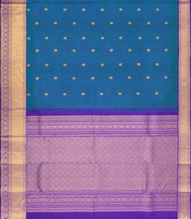 Royal Blue Woven Pure Silk Saree With Zari Buttas-KA16904