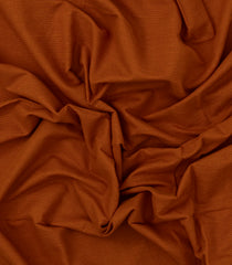 Rust Handloom Bengal Cotton Saree With Contrast Border-BG1679