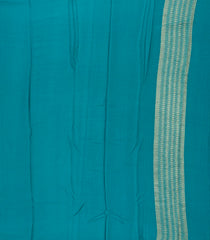 Cyan Mysore Crepe Silk Saree With Zari Stripes-MS3117