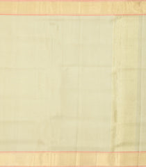 Sandal Handloom Korvai Pure Silk 9 Yards Dhoti With 5 Yards Angavasthram-CD1561