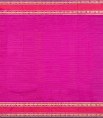Violet Handloom Korvai Kanchipuram Silk Saree With Vairaoosi Stripes-KA15916