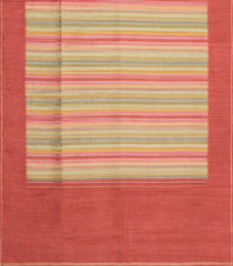 Multi Colour Printed Synthetic Dupion Saree With Stripes & Contrast Border-BL6058