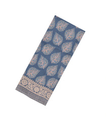 Grey Printed Synthetics Dola Silk Saree With Floral Motifs-BL5196