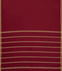 Maroon Woven Mysore Silk Saree With Floral Border-MS3385