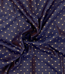 Black Woven Synthetic Silk Saree With Zari Stripes & Floral Motifs-SY0223