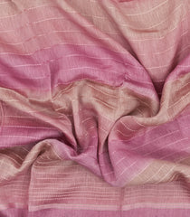 Dusty Pink Handloom Linen Saree With Embroidered Floral Motifs-LI0771