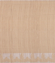 Taupe Woven Art Chanderi Cotton Saree With Floral Motifs-BL4704