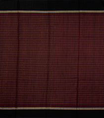 Red Woven Tussar Silk Saree With Chekcs & Black Border-TU3233