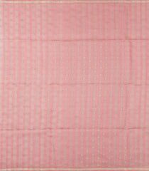 Peach Handloom Organza Silk Saree With Checks-SO4764