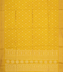 Mustard Printed Synthetic Dola Silk Saree With Zari Stripes & Border-SY0314