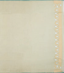 Pista Green Handloom Banarasi Organza Silk Saree With Floral Motifs-BE1842