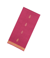 Dusty Peach Woven Tussar Silk Saree With Floral Motifs-TU3264