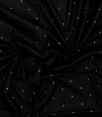 Black Handloom Uppada Silk Saree With Coin Buttas-UP0424
